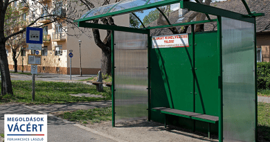 Egy helyi vállalkozó segítségével újult meg a buszmegálló